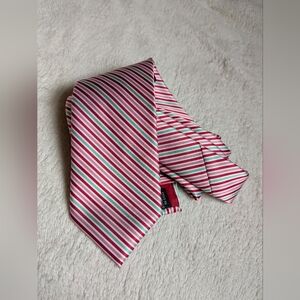 Holiday Traditions Striped Red and White Men's Tie